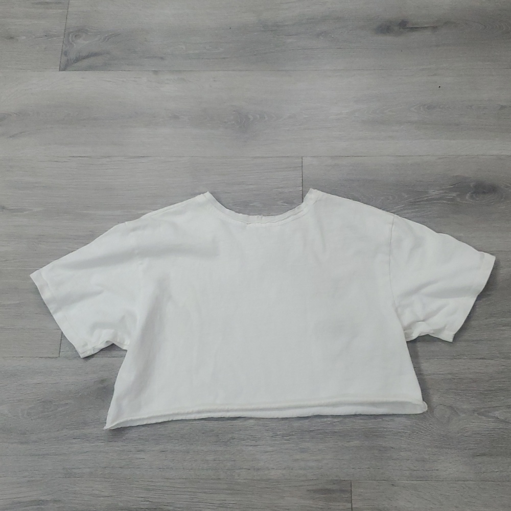 Joah Brown Cobain Cropped  Tee in White OS very Gently Used No Flaws - Picture 6 of 7